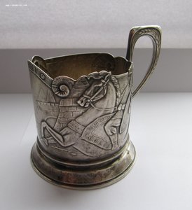 Подстаканник.Богатырь.Витязь на коне. 875 проба серебро.СССР