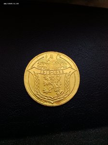Памятная монета\медаль 2 дукатаЧехословакия 1918-1928 золото