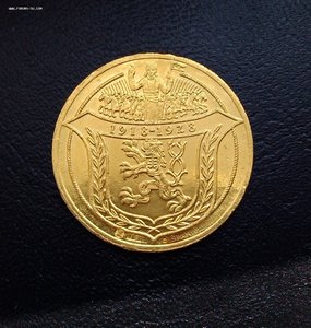 Памятная монета\медаль 2 дукатаЧехословакия 1918-1928 золото