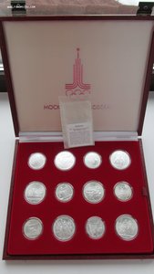 Комплект Олимпиада-80 28 монет UNC в коробке