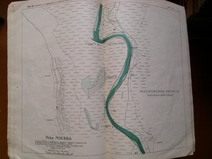 Атлас лоцманских карт Москвы-Реки и селений близ нее 1930 г.