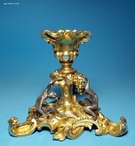 Серебряный подсвечник САЗИКОВ 84-ка. 1850г. музейного уровня