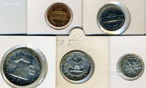 Годовой набор монет США 1962г.Пруф.