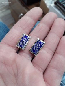 Запонки 30-е годы эмаль.