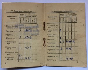 Красноармейская книжка на ком.отделения Прожекторной роты.