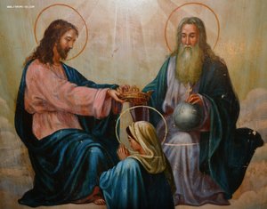 Икона "Коронование Пресвятой Богородицы"