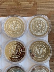 Руанда ЗНАКИ Зодиака по 3 унции СЕРЕБРО НЕДОРОГО