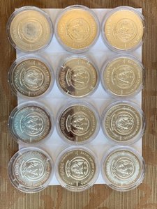 Руанда ЗНАКИ Зодиака по 3 унции СЕРЕБРО НЕДОРОГО