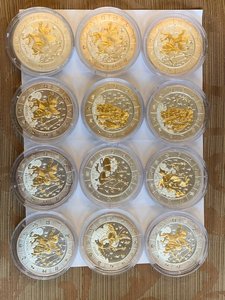 Руанда ЗНАКИ Зодиака по 3 унции СЕРЕБРО НЕДОРОГО