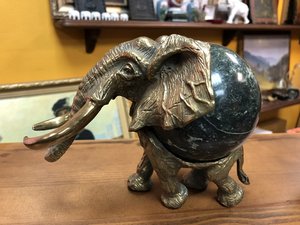 Комплект СЛОНОВ. Бронза. Натуральный камень.