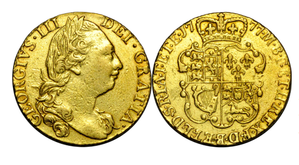 Англия Гинея 1777 г. золото.