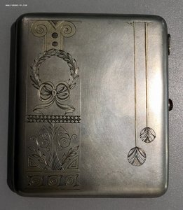 Портсигар 1ЮФ серебро 875 пр. Довоенный.