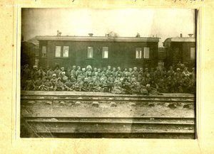 Команда конных разведчиков и сотрудников штаба. 1919 год.