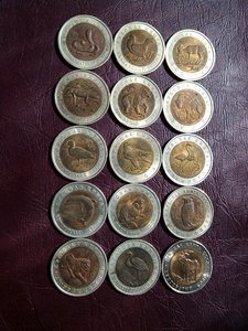 Набор из 15 монет "Красная Книга".