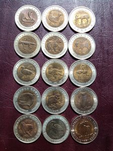 Набор из 15 монет "Красная Книга".