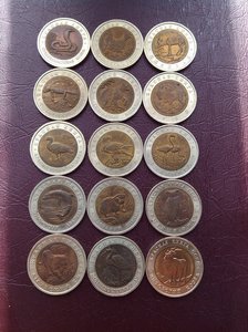 Набор из 15 монет "Красная Книга".