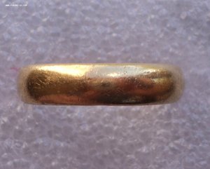 Золотое обручальное кольцо 7.77 г. - 92 ( 958 ) пробы (№1)