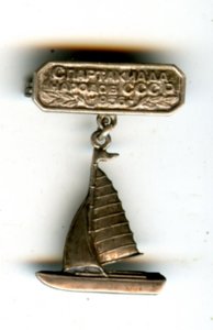 Знак Парусник. Спартакиада 1956 год. Серебро 875 пробы (Редк