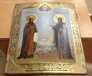 Икона Св. Зосима и Св. Савватий Соловецкие