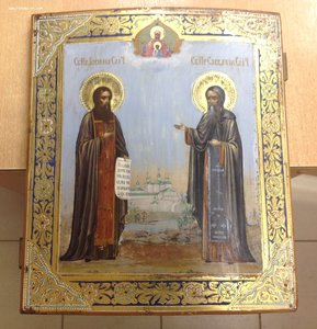 Икона Св. Зосима и Св. Савватий Соловецкие
