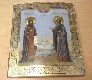 Икона Св. Зосима и Св. Савватий Соловецкие