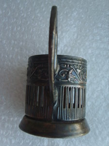 ПОДСТАКАННИК КРЕМЛЬ. Клеймо Кольчугинский з-д МЕЛЬХ. В отлич