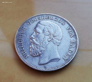 Баден 5 марок 1893