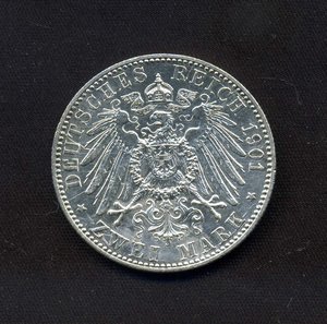 Германия,Пруссия 2 марки 1901г.