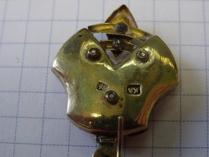 Серьги 56 проба оригинальный дизайн