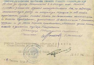 ОВ2 919.Ч6Ч посмертная за Украину 1944 - 316СД