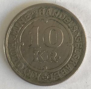 Гренландия 10 крон 1922 год - 2