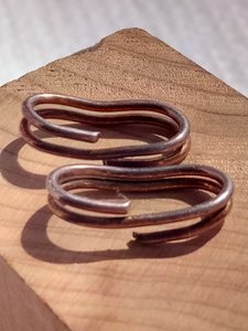 2 подвесных кольца серебро