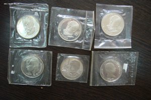 Юбилейные рубли СССР пруф запайка 25 штук