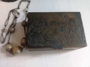 ШКАТУЛКА РЫБАК №1881 ПАЛЕХ А.Косарев 1935год СУПЕР!!! R
