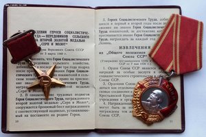 Комплект ГСТ Беликова С.Т. орд.Ленина,медаль Героя,документы