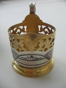 Подстаканник кубачи. Стакан. Коробка.