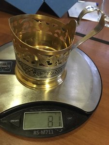 Подстаканник кубачи. Стакан. Коробка.