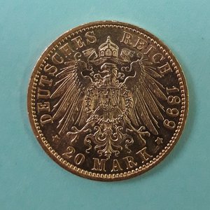 20 марок 1899 г. Золото.