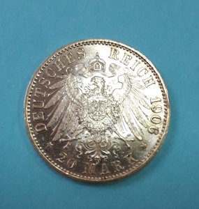 20 марок 1906 г. Золото.