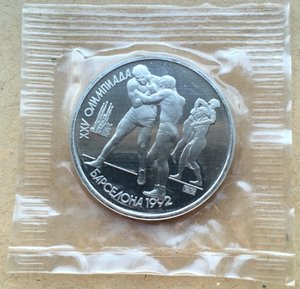 Монеты Барселона 6 шт в запайке.