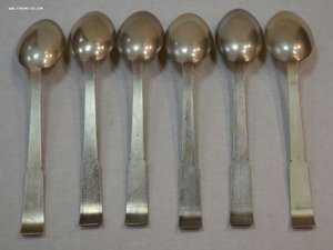 Набор чайных ложек. Серебро 875. Таллин.