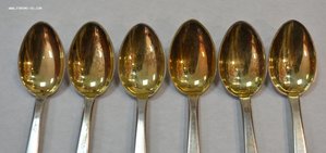 Набор чайных ложек. Серебро 875. Таллин.