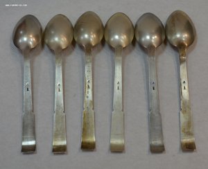 Набор чайных ложек. Серебро 916. Таллин.