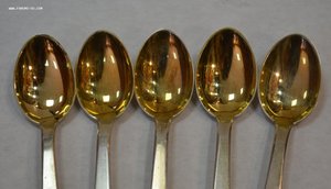 Кофейные ложки-5 шт. Серебро 875. Таллин.