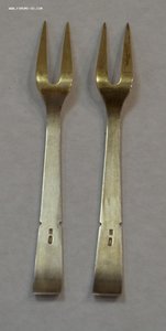 Вилки для лимона. Серебро 875. Таллин.