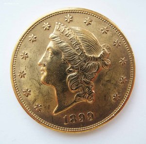 20 долларов США, 1899 г, золото