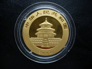 Китай 500 юаней Панда Au999  1oz  Золото.
