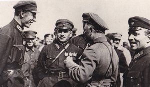Блюхер,Баранов на манёврах Киевского ВО. 1928 год.