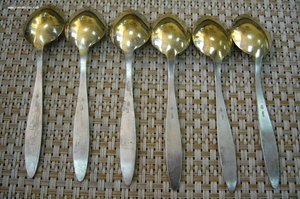 Набор 6 ложек - серебро 916