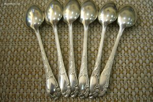 Набор 6 ложек - серебро 875 Киев